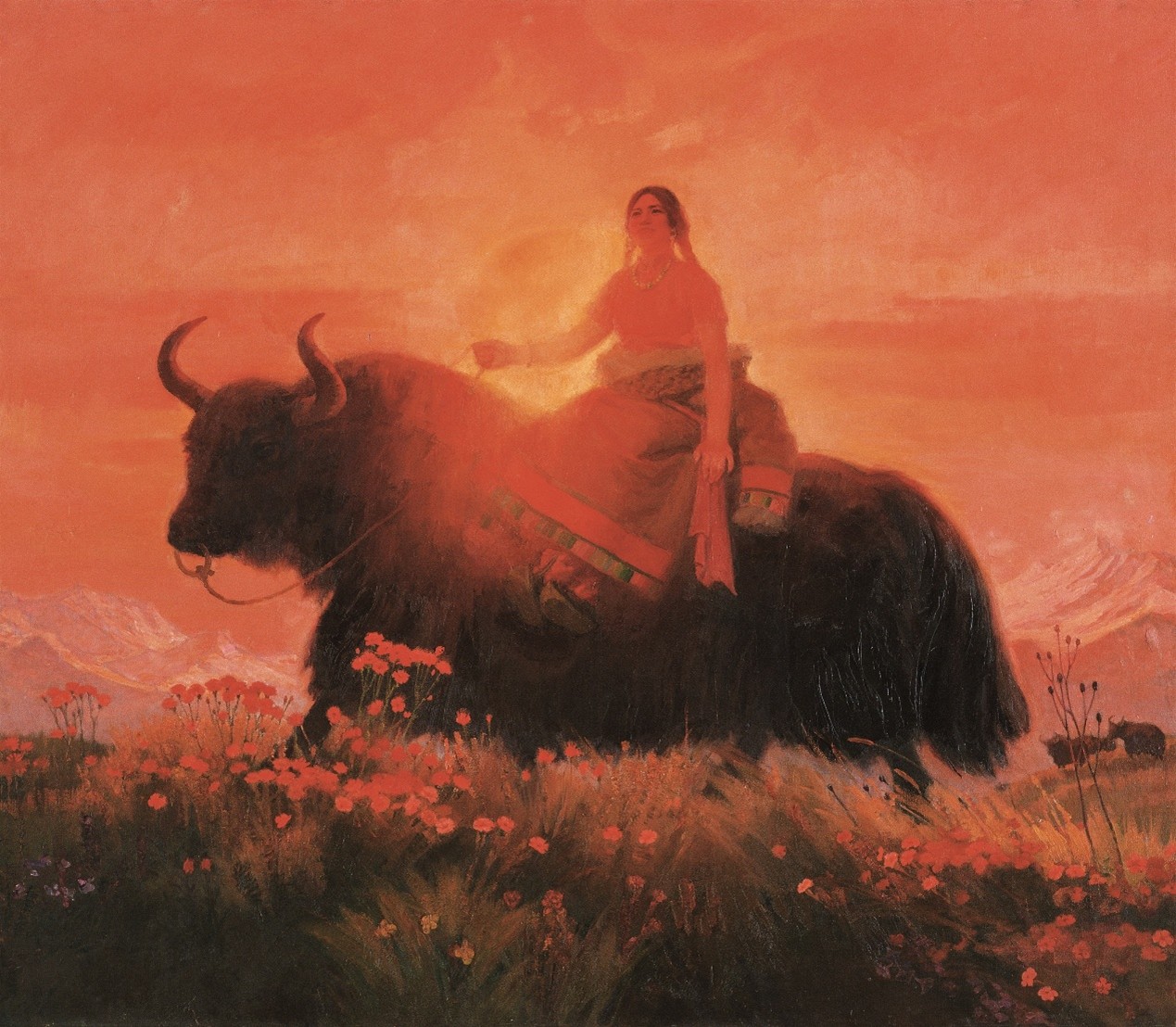 <h2>高原的歌</h2><p>作者：詹建俊</p><p>创作年代：1979年</p><p>规格：175cm×200cm</p><p>品类：油画</p>